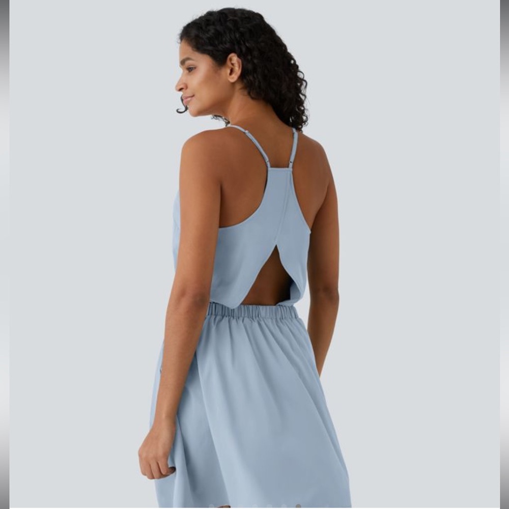 HALARA Light Blue Mini Dress